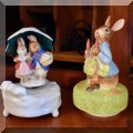 C12. Beatrix Potter music boxes. 